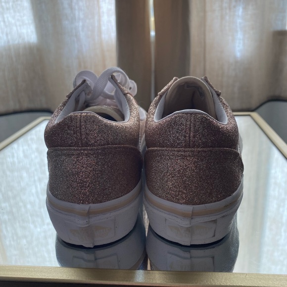 VANS KIDS OLD SKOOL GLITTER SNEAKERS SIZE 1.0 WORN FOR AN HOUR - Picture 3 of 7